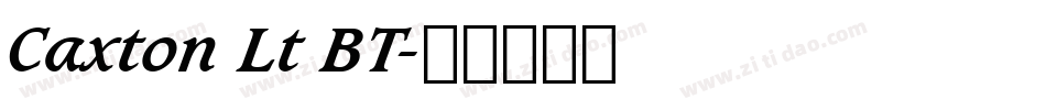 Caxton Lt BT字体转换